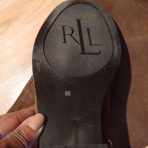 Ralph Lauren Dark Brown Suede Knee High Size 8